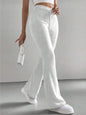 Solid Rib-Knit Pull-On Jogger Pants for Women FitiqueFit