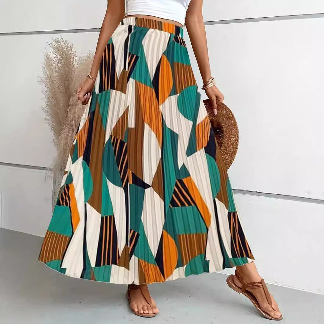 Women's Fashion Casual Printing Skirt Grayceful LLC