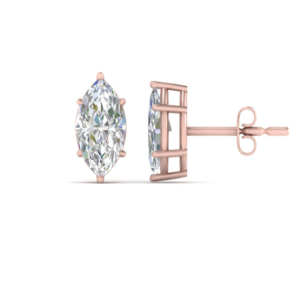 Marquise Diamond 6 Prong Stud Earrings Fascinating Diamonds