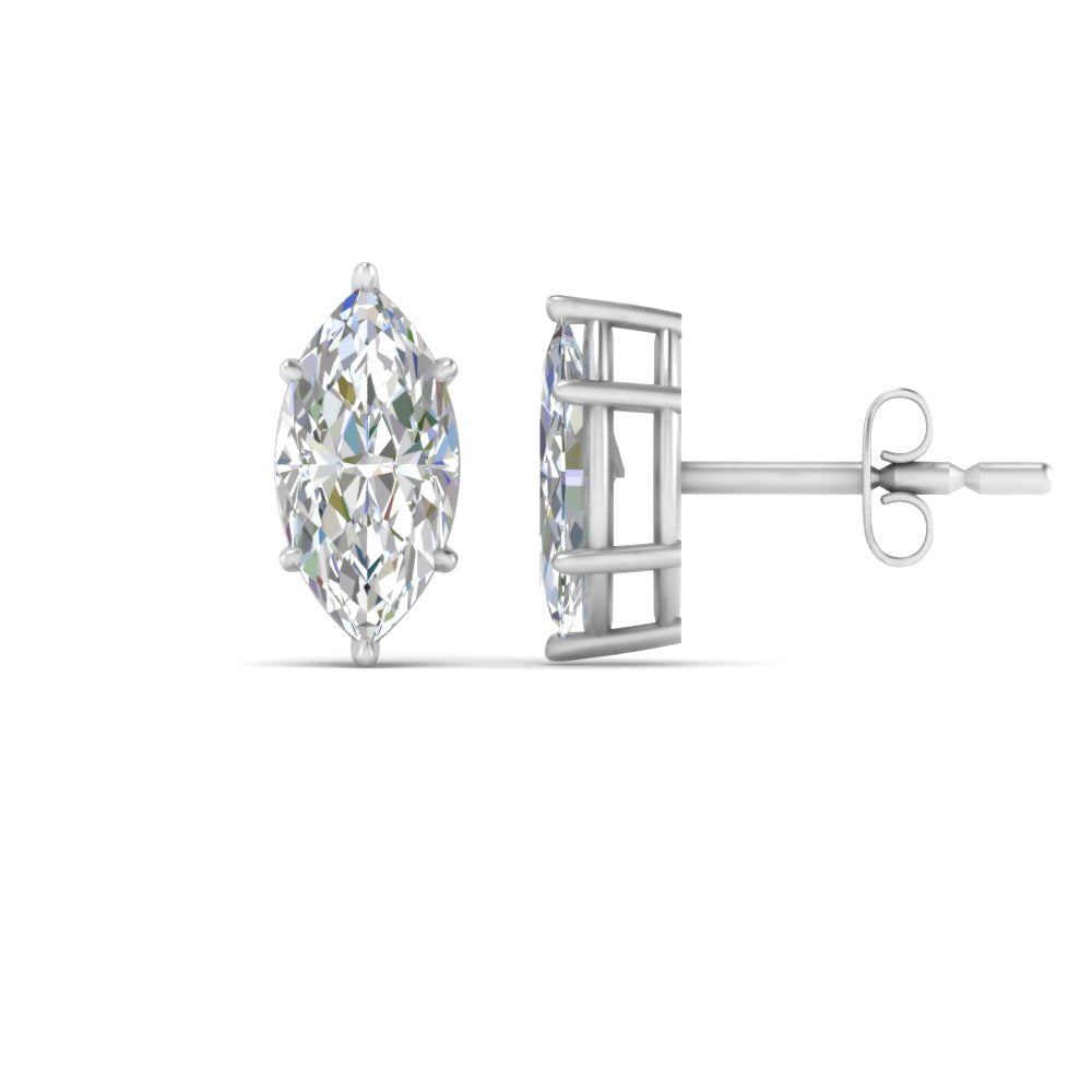 Marquise Diamond 6 Prong Stud Earrings Fascinating Diamonds