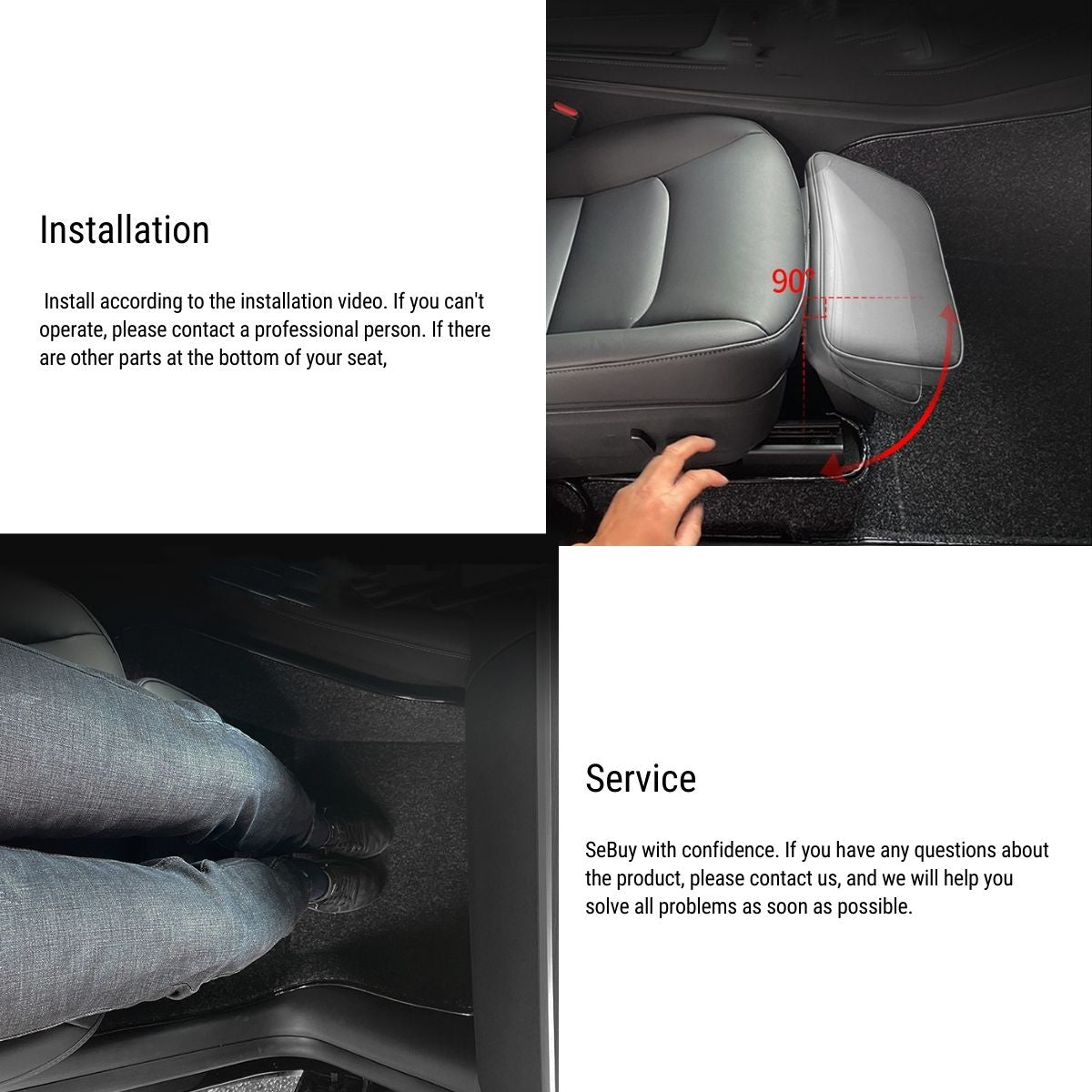 Electric Leg Seat Support For Tesla Model 3/Y 2020-2024 Tesery Official Store