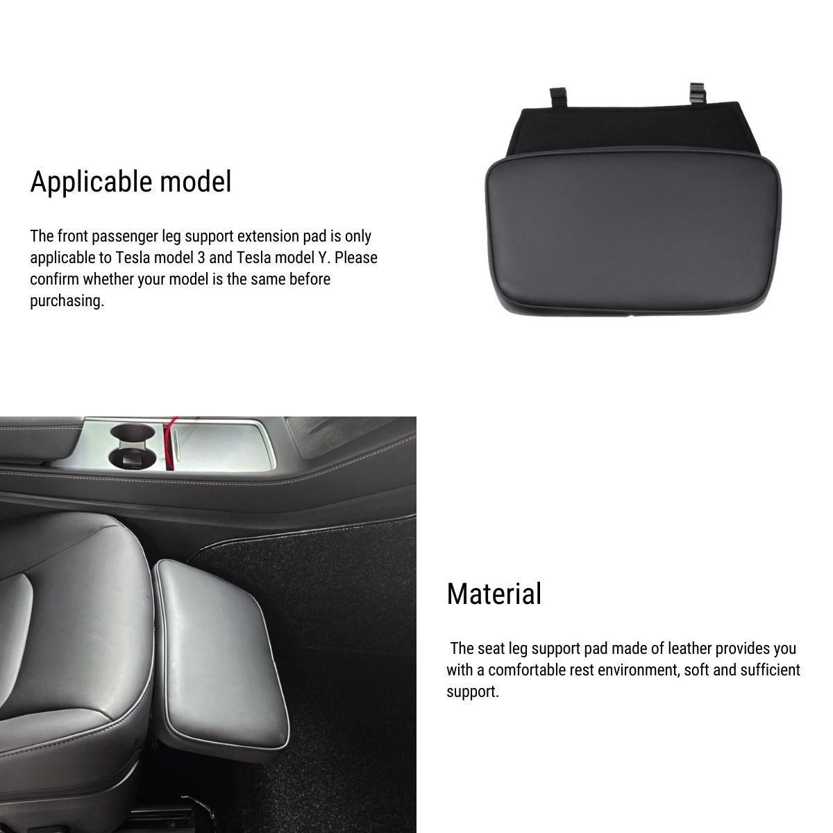 Electric Leg Seat Support For Tesla Model 3/Y 2020-2024 Tesery Official Store