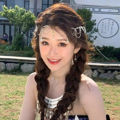 Elegance‌ Crystal Teardrop Hair Jewelry Forehead Accent (MAC335) Mariam's Collection