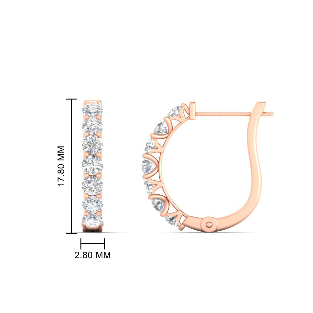 Modern Huggie Hoop Earrings Fascinating Diamonds