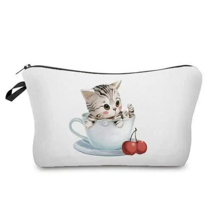 Elegant Multicolor Printed Large Capacity Pencil Case For Students Cute Cartoon Theme Stationary Cosmetic Bag Stevvex