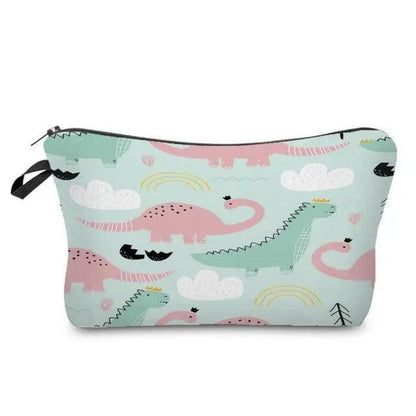 Elegant Multicolor Printed Large Capacity Pencil Case For Students Cute Cartoon Theme Stationary Cosmetic Bag Stevvex