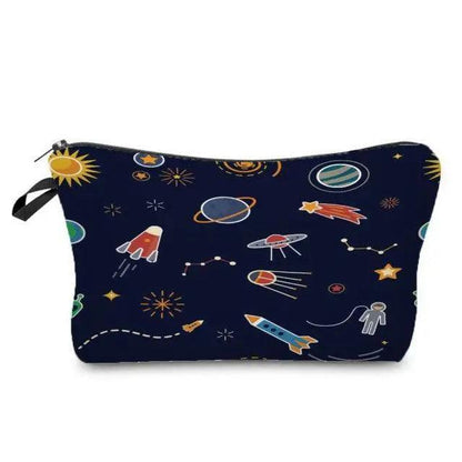 Elegant Multicolor Printed Large Capacity Pencil Case For Students Cute Cartoon Theme Stationary Cosmetic Bag Stevvex