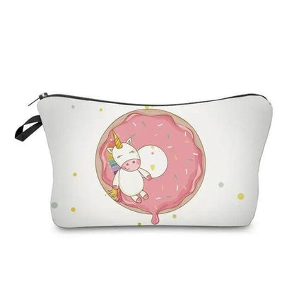 Elegant Multicolor Printed Large Capacity Pencil Case For Students Cute Cartoon Theme Stationary Cosmetic Bag Stevvex