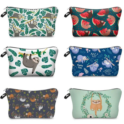 Elegant Multicolor Printed Large Capacity Pencil Case For Students Cute Cartoon Theme Stationary Cosmetic Bag Stevvex