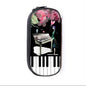 Elegant Music Note Piano Pen Case Holder Stylish Black/White Pencil Bag Guitar Pencil Case Unique Stationery Case For School Stevvex