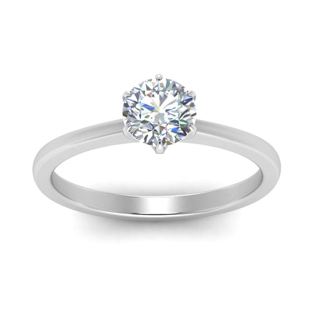 Classic Six Prong Solitaire Ring Fascinating Diamonds