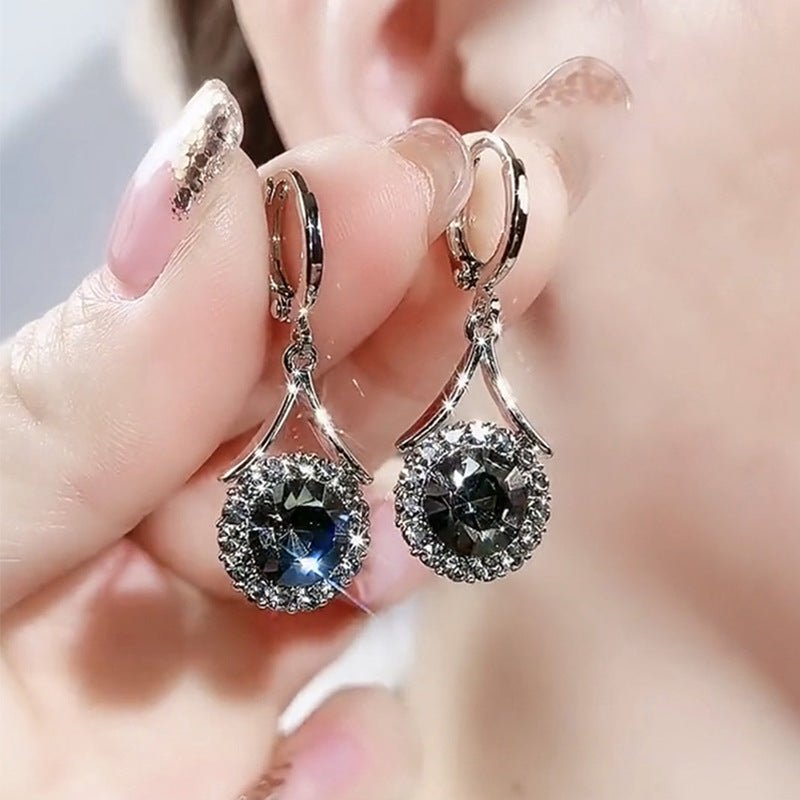 Elegant Sparkling Dangle  Rhinestone Earrings (MAC324) Mariam's Collection