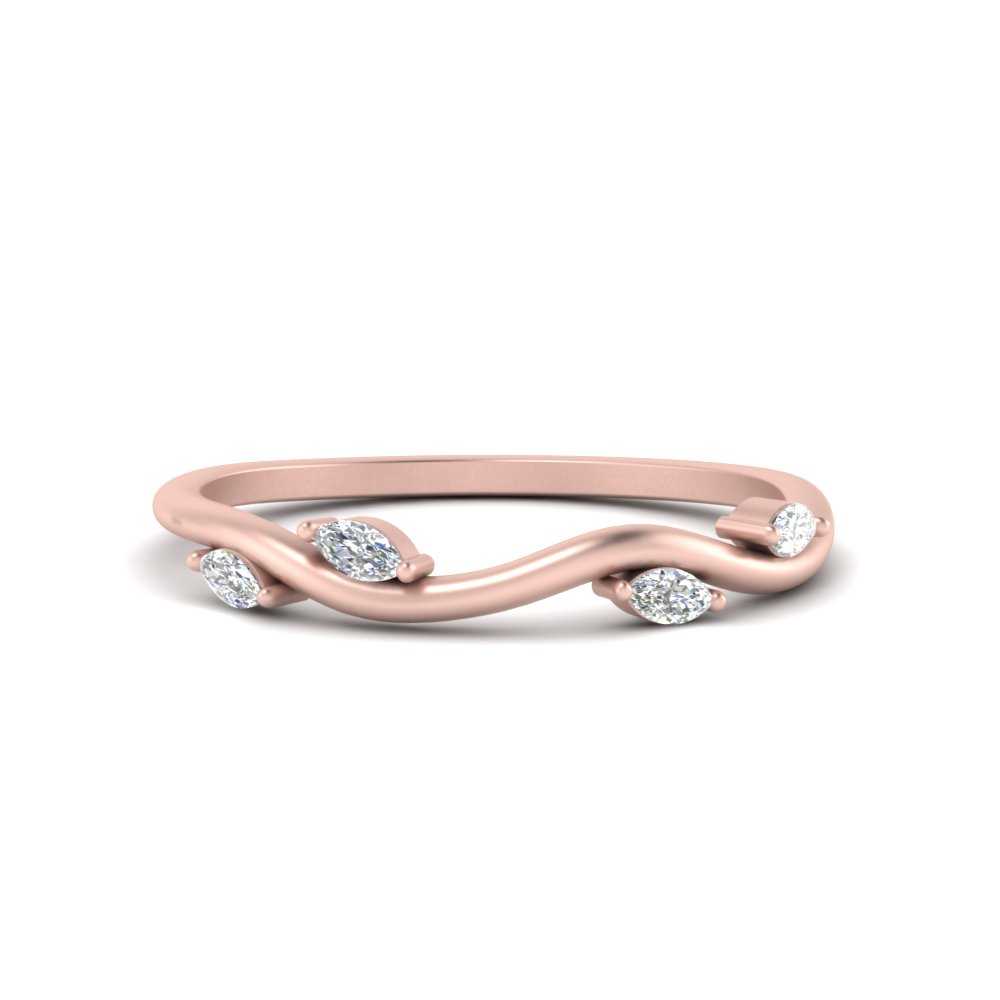 Vine Marquise Simple Wedding Band Fascinating Diamonds