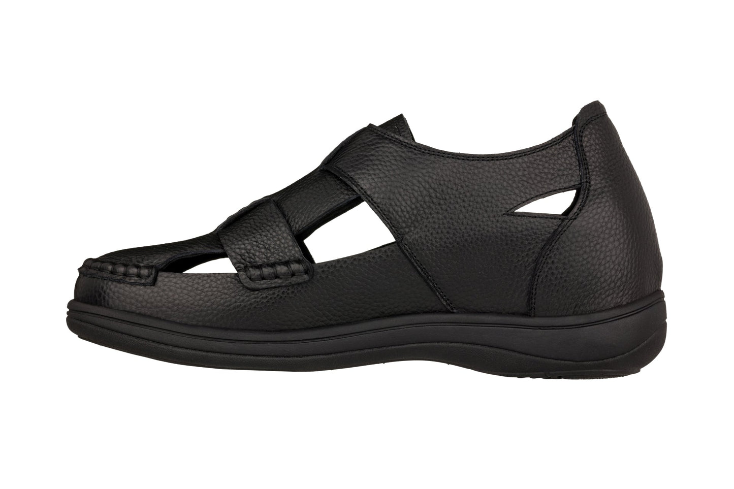 CALTO - K2661 - 3.2 Inches Taller (Black) - Casual Fisherman Sandal Tallmenshoes.com