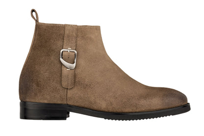 TOTO - K92083 - 3 Inches Taller (Nubuck Coffee Brown) - Chelsea Ankle Boots Tallmenshoes.com