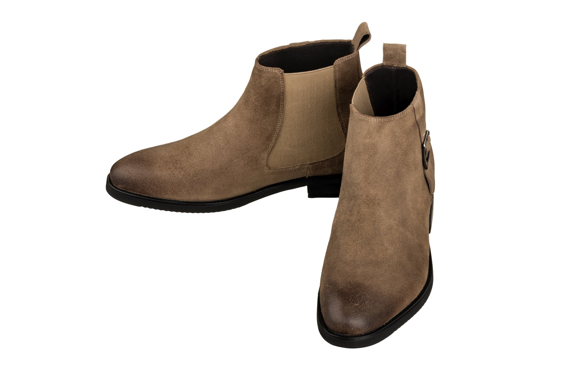 TOTO - K92083 - 3 Inches Taller (Nubuck Coffee Brown) - Chelsea Ankle Boots Tallmenshoes.com