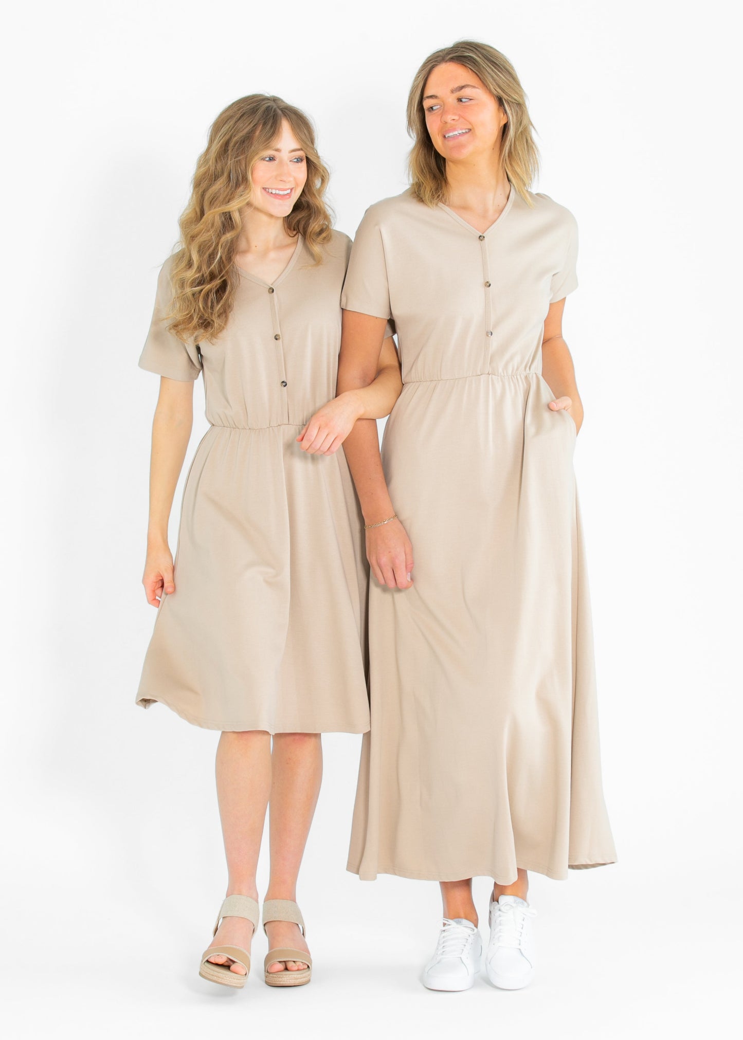 Ella Cinched Waist Midi Dress - FINAL SALE