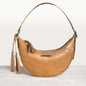 Elle -Half-Moon Vanity Luxury Leather Handbag in Caramel Urban-Equestrian