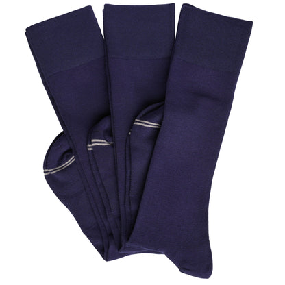 Elton 3-Pack - Navy Dress Socks DeadSoxy