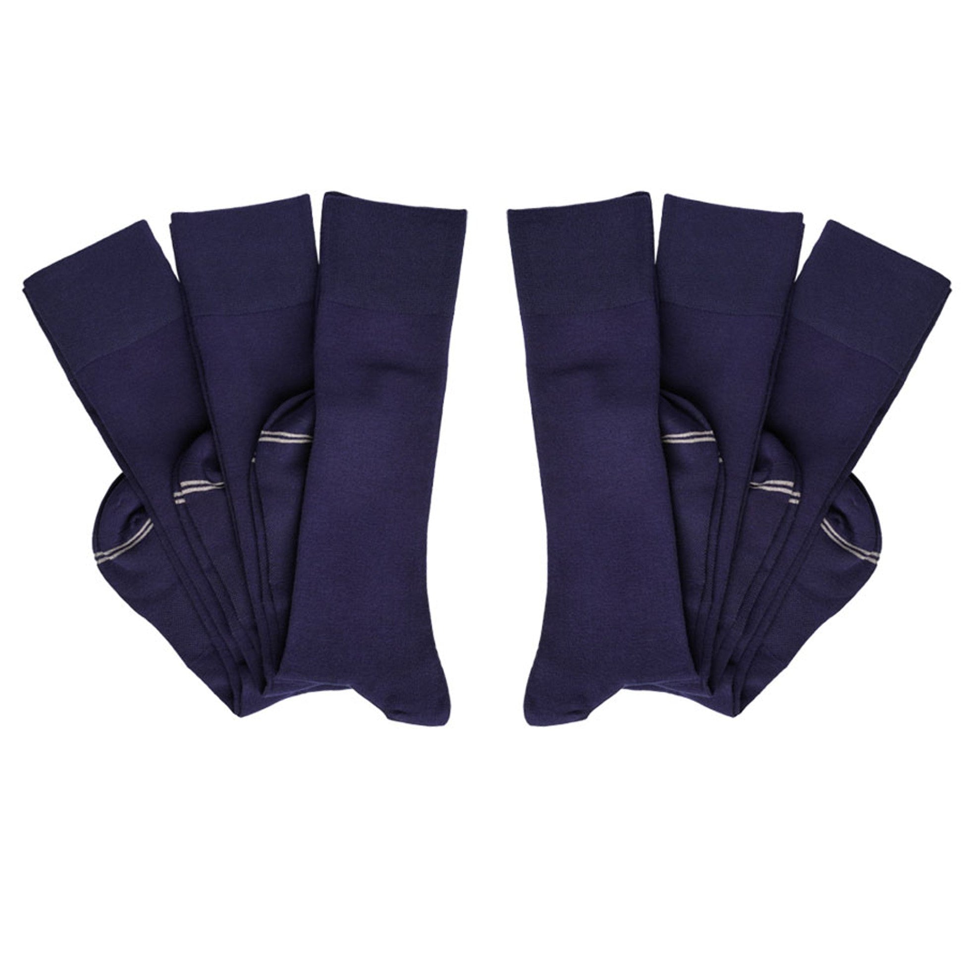 Elton 6-Pack - Navy Dress Socks DeadSoxy