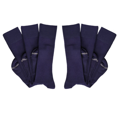 Elton 6-Pack - Navy Dress Socks DeadSoxy