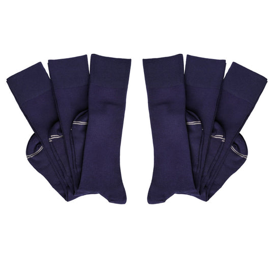 Elton 6-Pack - Navy Dress Socks DeadSoxy