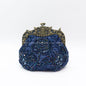 Embroidered Rose with Sequins Beads Evening Clutch Bag (MAC291) Mariam's Collection