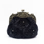 Embroidered Rose with Sequins Beads Evening Clutch Bag (MAC291) Mariam's Collection
