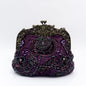 Embroidered Rose with Sequins Beads Evening Clutch Bag (MAC291) Mariam's Collection