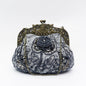 Embroidered Rose with Sequins Beads Evening Clutch Bag (MAC291) Mariam's Collection