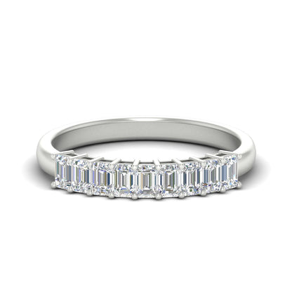 1 Carat Nine Stone Emerald Cut Wedding Band Fascinating Diamonds