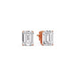 Emerald Cut Diamond Stud Earrings Fascinating Diamonds