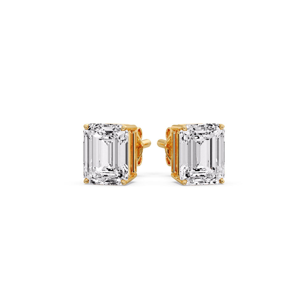 Emerald Cut Diamond Stud Earrings Fascinating Diamonds