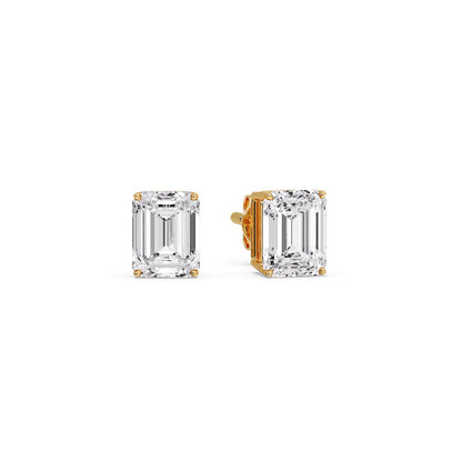 Emerald Cut Diamond Stud Earrings Fascinating Diamonds