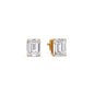 Emerald Cut Diamond Stud Earrings Fascinating Diamonds