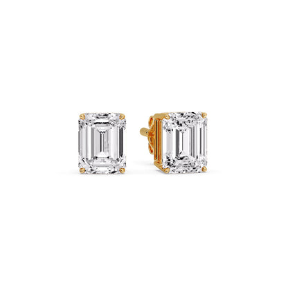 Emerald Cut Diamond Stud Earrings Fascinating Diamonds