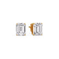 Emerald Cut Diamond Stud Earrings Fascinating Diamonds