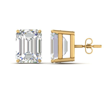 Emerald Cut Diamond Stud Earrings Fascinating Diamonds
