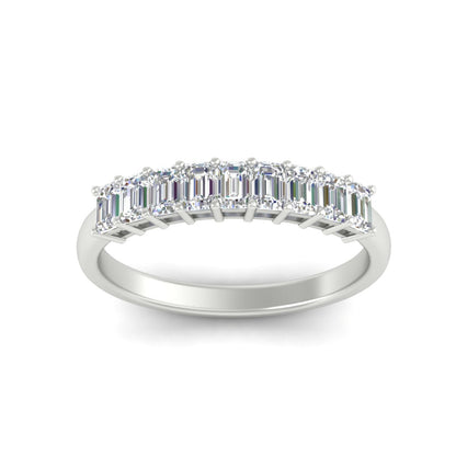 1 Carat Nine Stone Emerald Cut Wedding Band Fascinating Diamonds