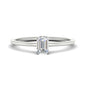 Emerald Cut Thin Classic Solitaire Ring Fascinating Diamonds