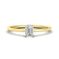 Emerald Cut Thin Classic Solitaire Ring Fascinating Diamonds