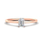 Emerald Cut Thin Classic Solitaire Ring Fascinating Diamonds