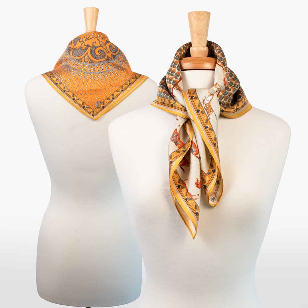 Empire - Stylized Equestrian Scarf in Apricot Urban-Equestrian