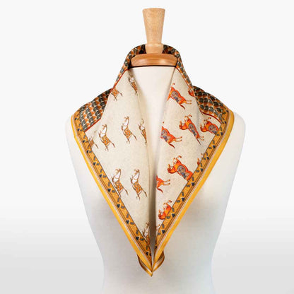 Empire - Stylized Equestrian Scarf in Apricot Urban-Equestrian