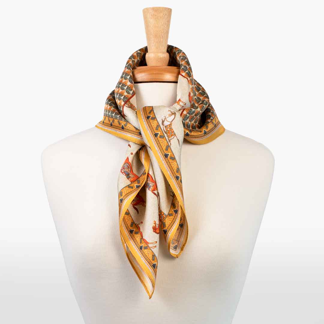 Empire - Stylized Equestrian Scarf in Apricot Urban-Equestrian
