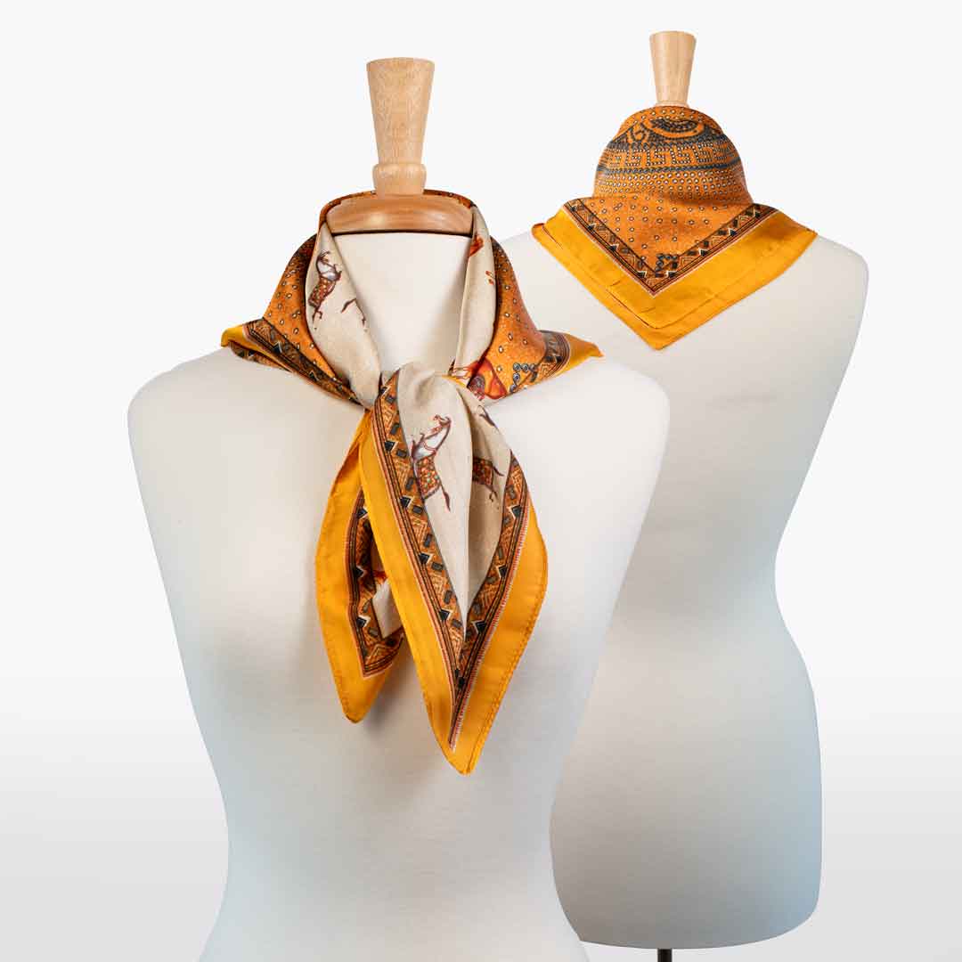 Empire - Stylized Equestrian Scarf in Tangerine Urban-Equestrian