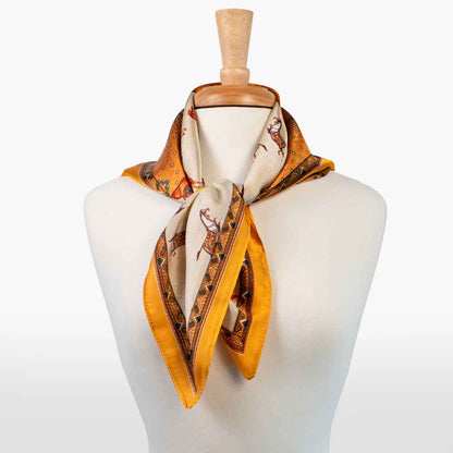 Empire - Stylized Equestrian Scarf in Tangerine Urban-Equestrian