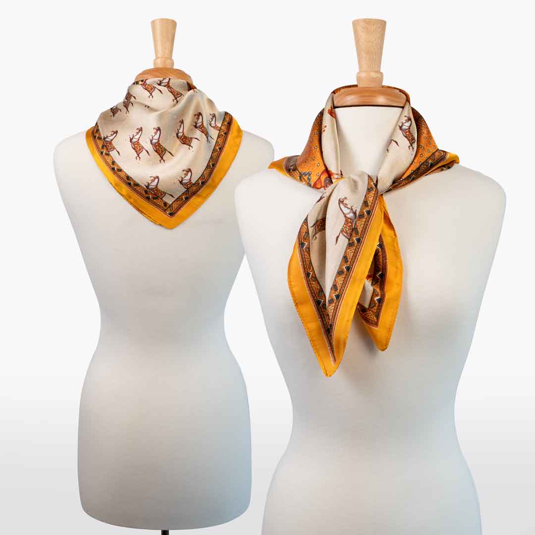 Empire - Stylized Equestrian Scarf in Tangerine Urban-Equestrian