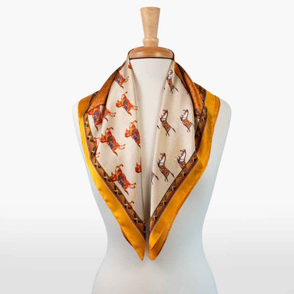 Empire - Stylized Equestrian Scarf in Tangerine Urban-Equestrian
