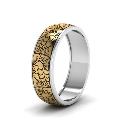 Engraved Mens Wedding Band Fascinating Diamonds